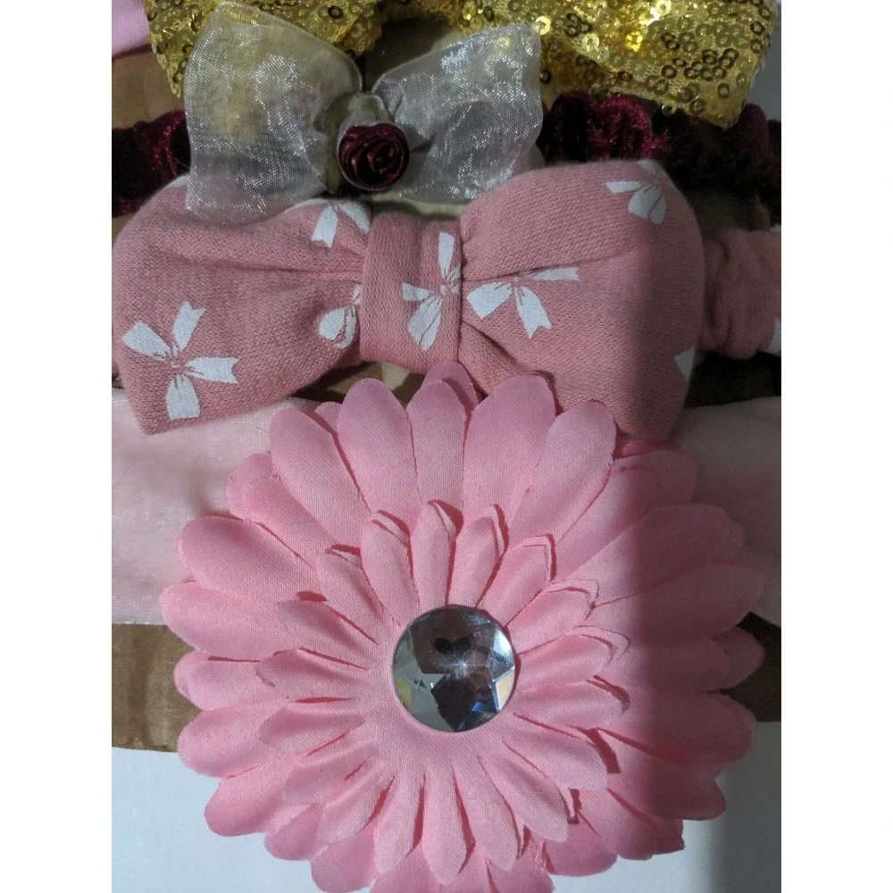 Set Of 5 Baby Girl Assorted Headband Bows